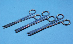 Saks, lige, spids/stump, 130 mm