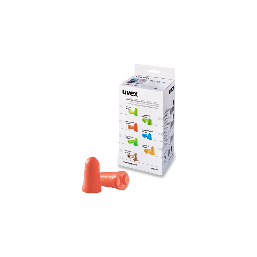 [6285529] Com4-fit one2click-refill, lys rød, 33 dB, str. S