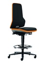 Neon-stol kunstlæder ring/hjul/orange 630-910 mm