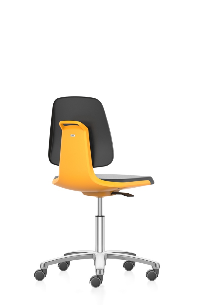 [6287734] Labsit-stol, PU-skum, hjul, orange, 450-650 mm