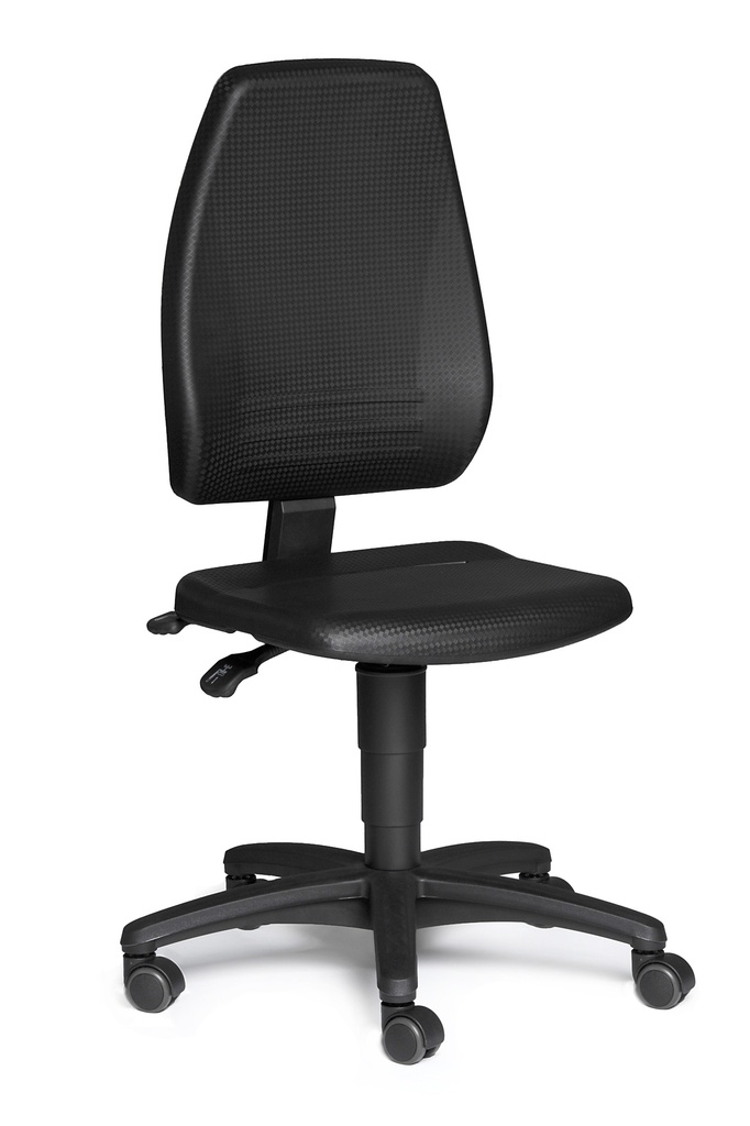 [6287750] LLG-Lab stol, PU-skum, sort, hjul, 440-620 mm