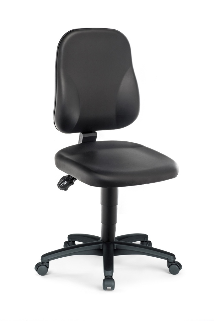 [6287753] LLG-Lab stol, kunstlæder, sort, hjul,  440-620 mm