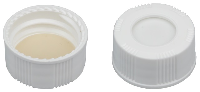 Skruelåg, Macherey-Nagel, N 20, hvid PP m. hul, silikone/PTFE 45 A, Bonded
