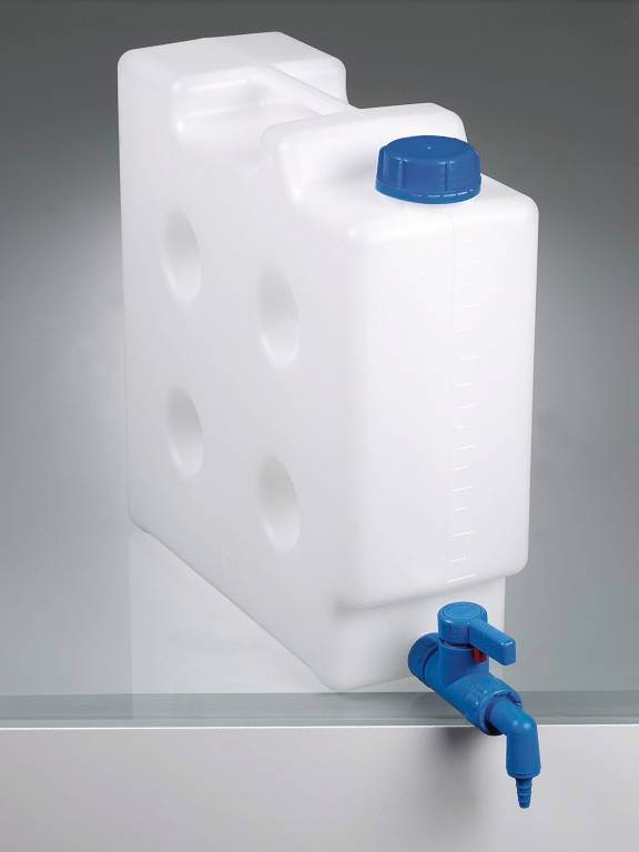 Dunk, PP, firkantet, smal, med hane, 10 liter