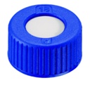 [6291638] Skruelåg, LLG, N 9 short thread, blå PP m. hul, silikone/PTFE 55 A