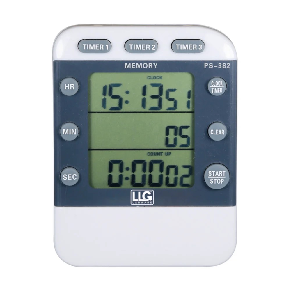 [6313417] Triple-Timer/stopur med 3 kanaler, 23t, 59 min. 59 sek.