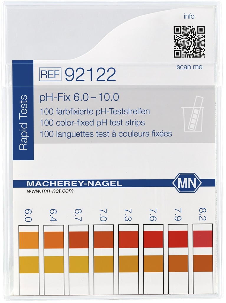 [1571748] pH-indikatorpapir, Macherey-Nagel pH-Fix, strips, pH 6 - 10, 100 stk