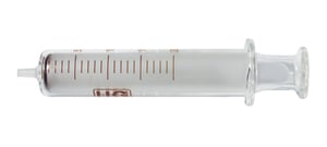 Glassprøjte, LLG, med metal-luerlock, 1 ml, 5 stk