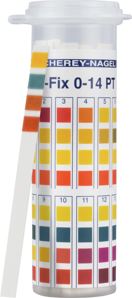 [1571760] pH-indikatorpapir, Macherey-Nagel pH-Fix, strips, pH 0 - 14, PlopTop, 100 stk