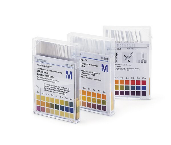 pH-indikatorpapir, Merck MQuant, strips, pH 2 - 9, 100 stk