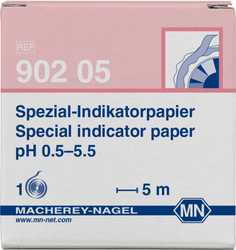 pH-indikatorpapir, Macherey-Nagel Special, pH 0,5 - 5,5, 5 m