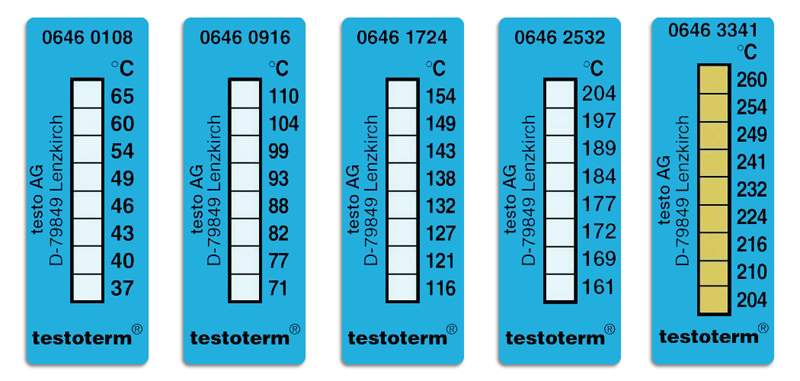 [1572000] Testoterm temperaturstrips, 8-punkts, 37 - 65°C