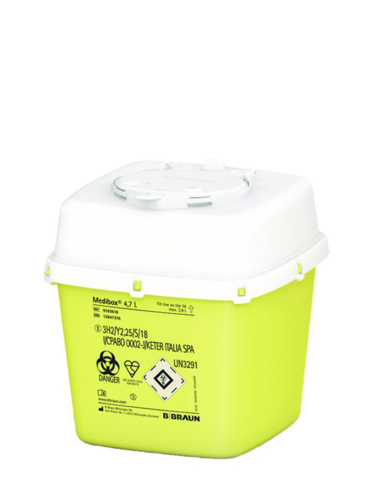 Nåle- og affaldscontainer, Medibox, 4,8/5,7 ltr.