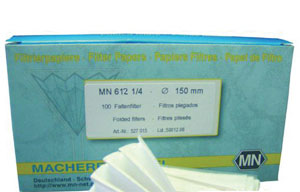 Foldefilter, Macherey-Nagel MN 616, kvalitativt, medium, Ø110 mm, 4-12 µm, 100 stk