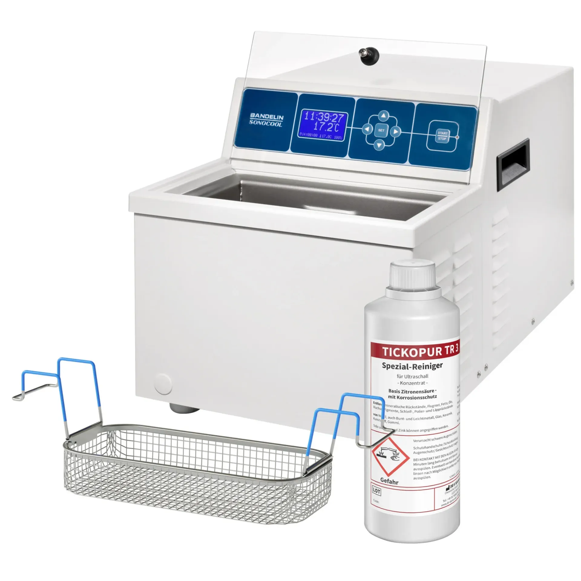 Ultralydsbad, SONOCOOL SC255.2, med køl, låg og kurv, 6,3 liter