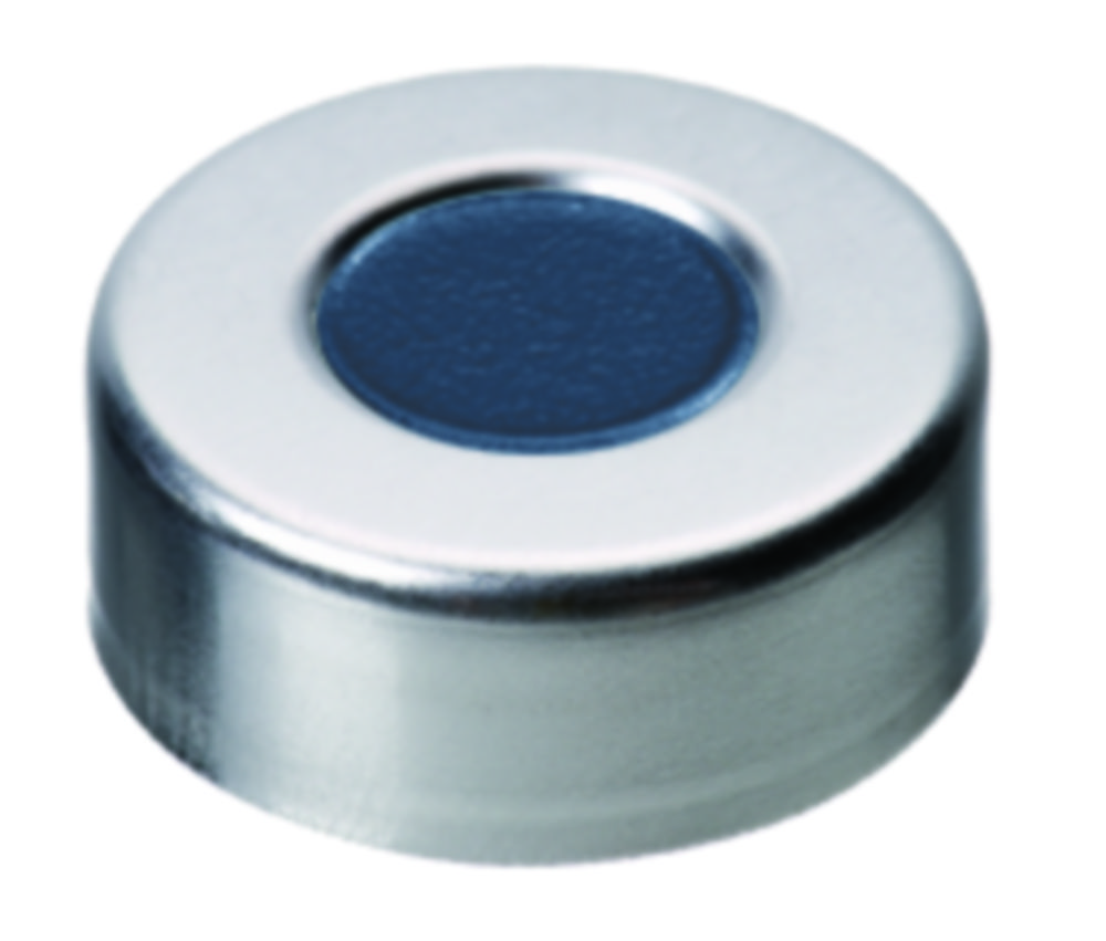 [1760114] Crimp-låg, LLG, N 20, alu m. hul, sølv, butyl/PTFE 50 A, Pharma-Fix