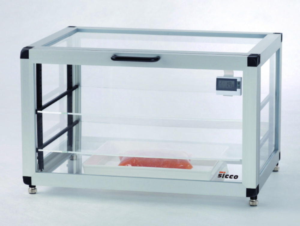 Ekssikkator, Horisontal-Star m/magnetlås, PMMA, 520x375x340 mm, 51 liter