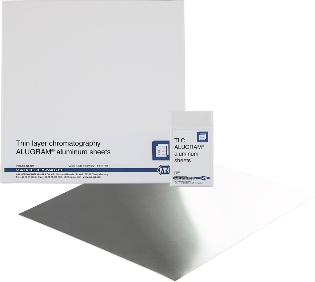 TLC-plader, Macherey-Nagel ALUGRAM SIL G UV254, Aluminium, 4x8 cm, 50 stk