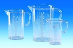 Målekande, SAN, støbt inddeling, 1000 ml