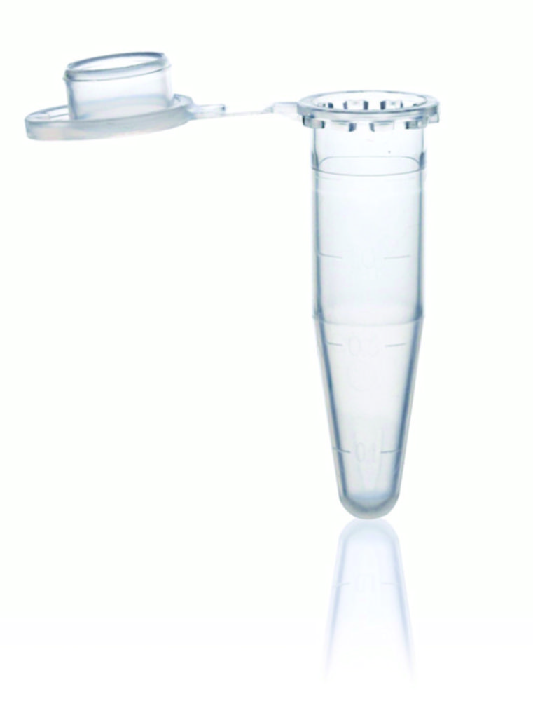 Mikrocentrifugerør, BRAND, klar, 0,5 ml, konisk bund