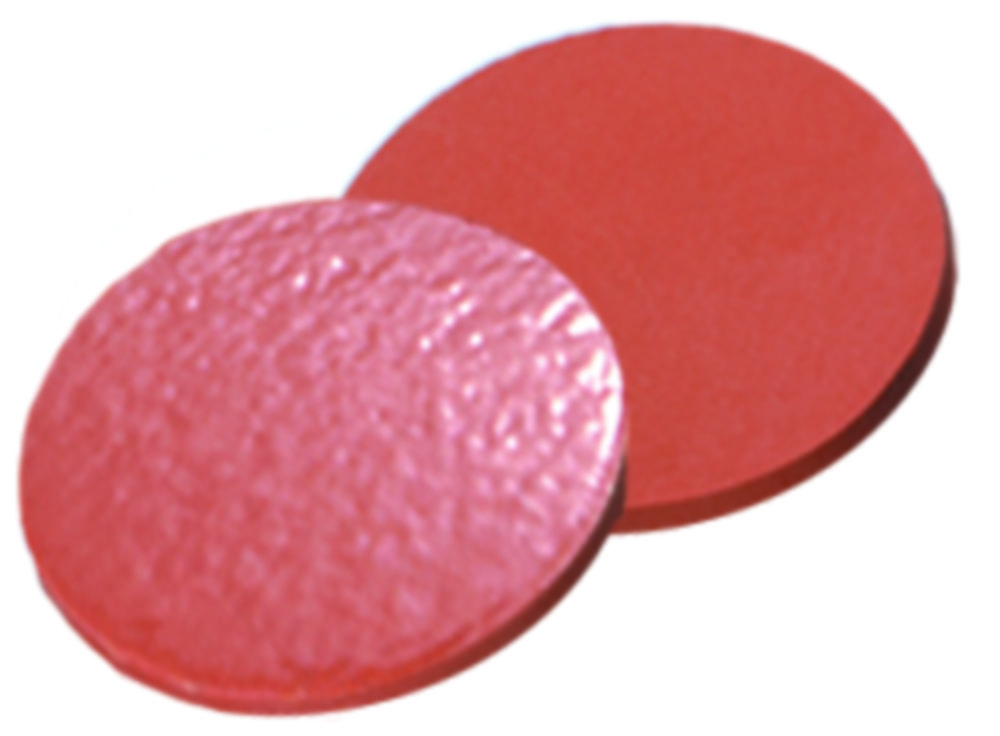 [7051039] Septa, LLG, til N 20 crimp-hætte, gummi(rød-orange)/PTFE(farveløs) 45 A