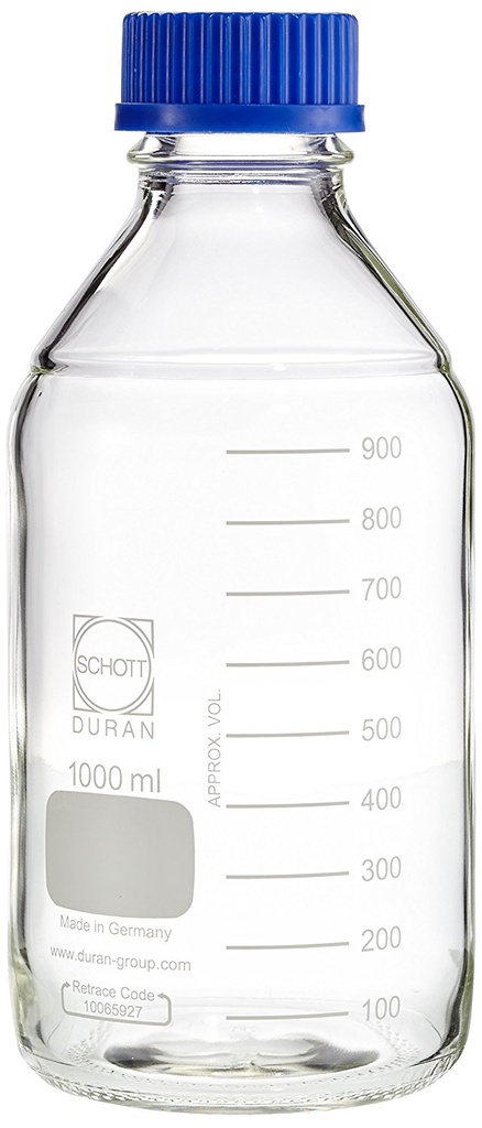 BlueCap flaske, DURAN, med blåt låg, 15.000 ml