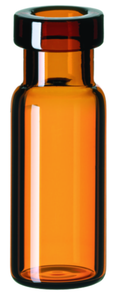 Vials m. krave, LLG, N 11 crimp, smal åbning, 1,5 mL, brun