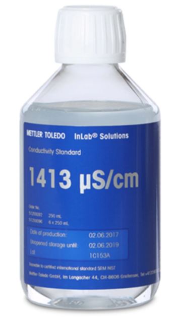 Ledningsevnestandard, Mettler-Toledo, 1413 µS/cm, 250 mL, 6 stk
