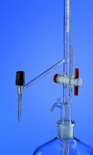 Automatburette, Pellet, PTFE-prop, u/flaske, 25 ml
