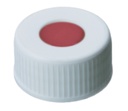 [7633064] Skruelåg, LLG, N 24, hvid PP m. hul, butyl/PTFE 55 A