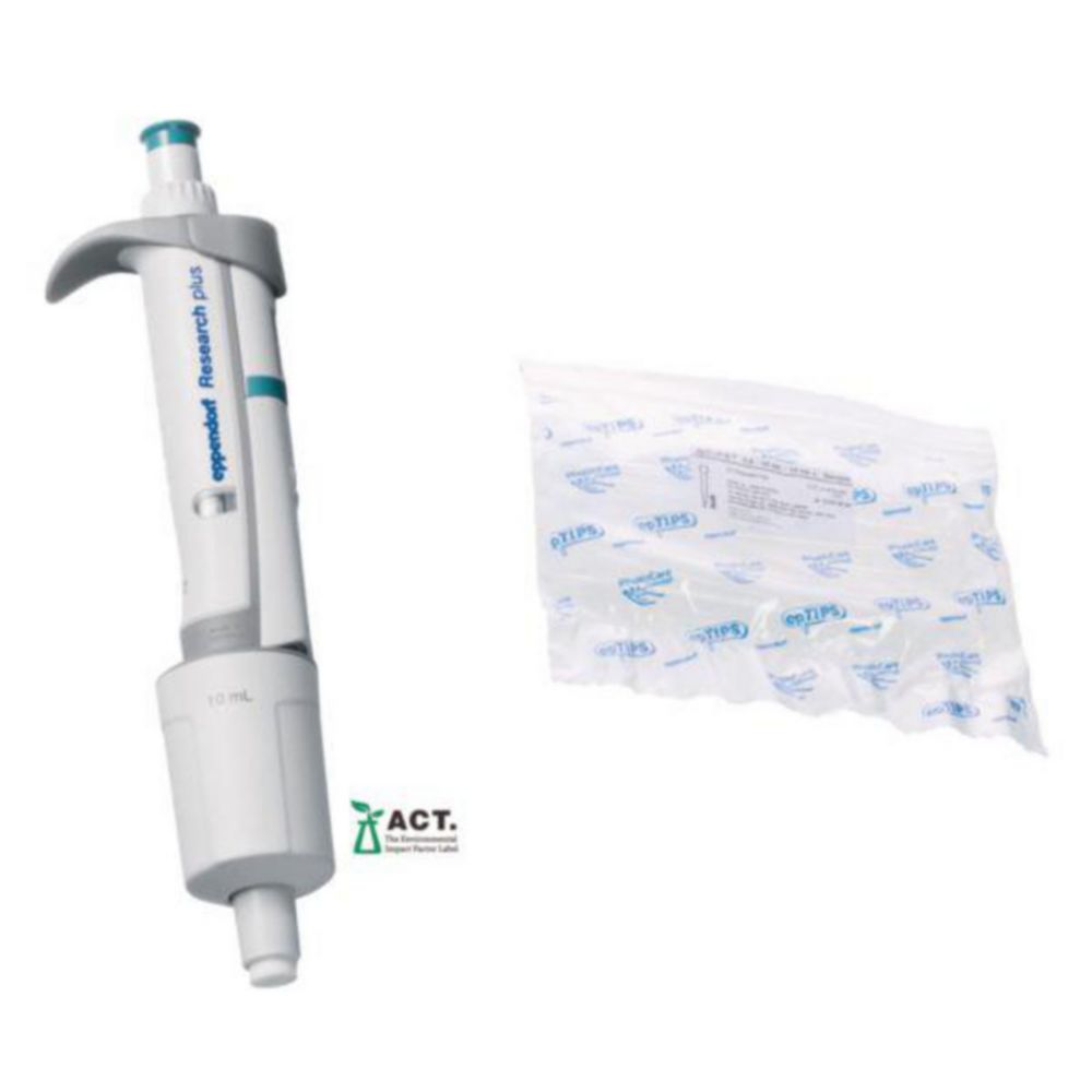Pipette, Eppendorf, Research® plus, 1 kanal, 1000 - 10.000 µL, (GLP)