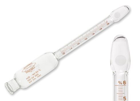 Mælkebutyrometer, 0-7% kalibreret