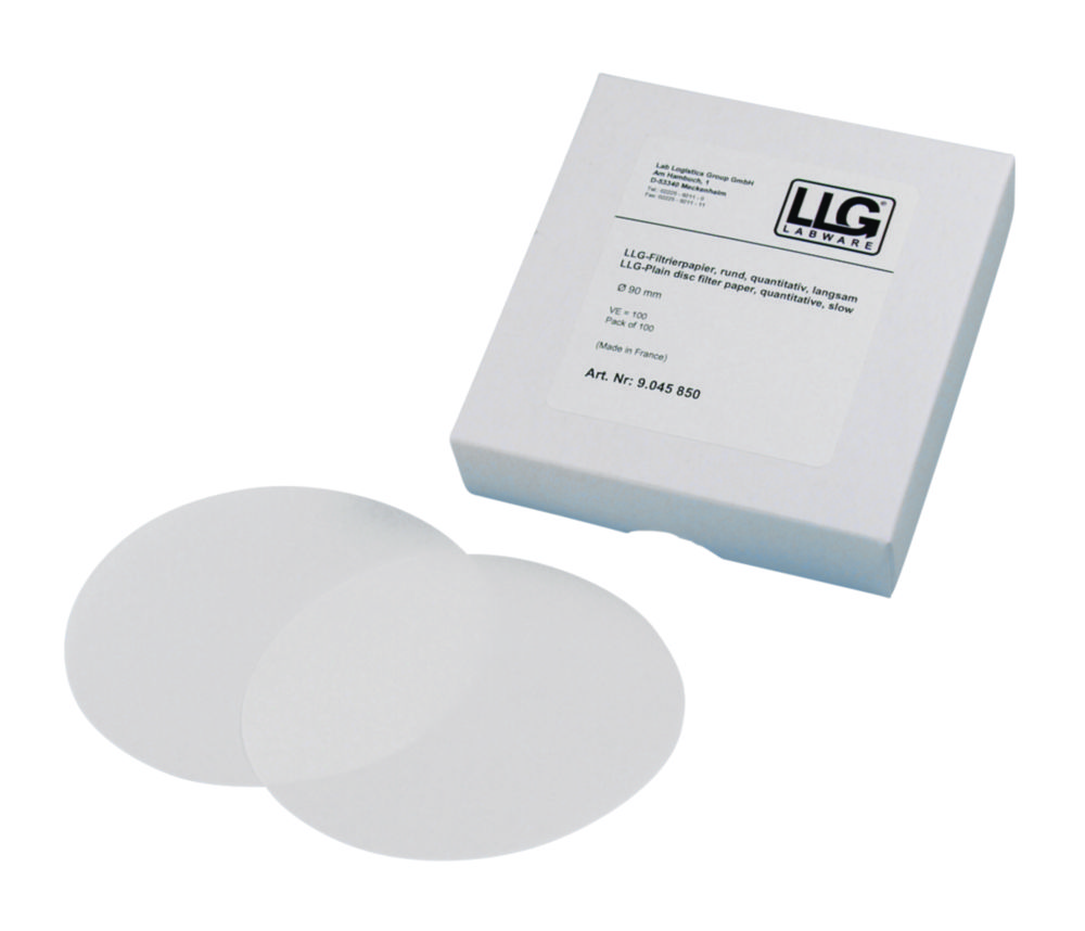 Rundfilter, LLG, kvantitativt, langsomt, Ø70 mm, 2-3 µm, 100 stk