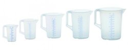 Målekande 3000 ml, PP, transparent, 2 skalaer
