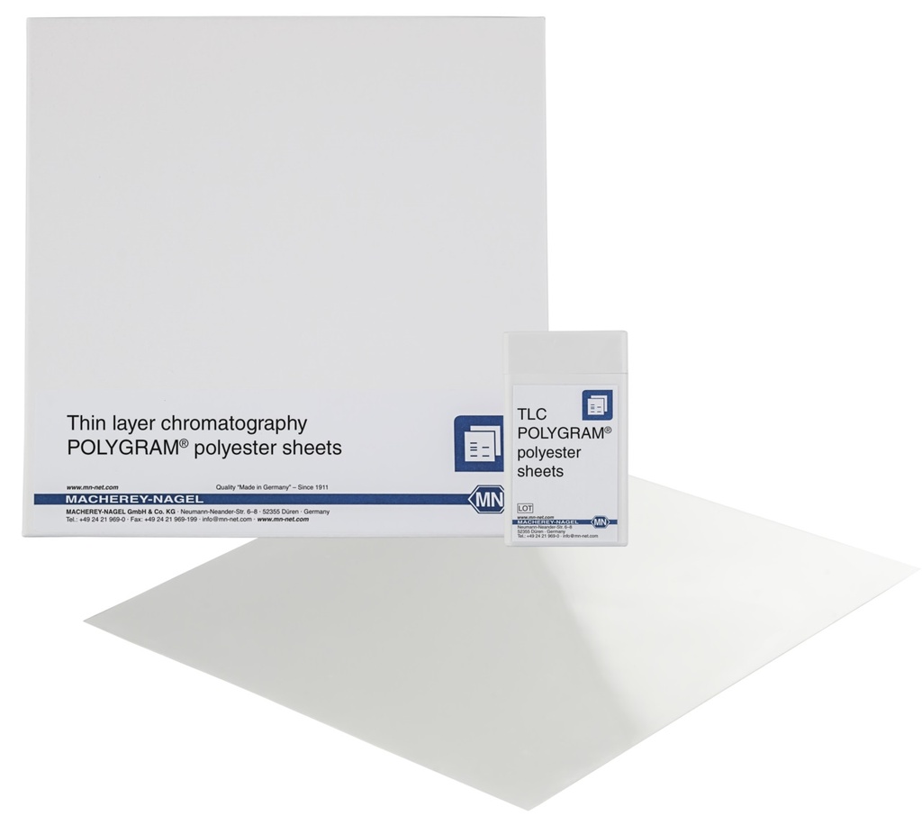 TLC-plader, Macherey-Nagel POLYGRAM SIL G UV254, Polyester, 5x20 cm, 50 stk