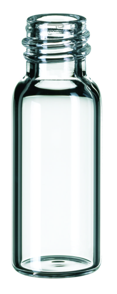 Vials m. gevind, LLG, N 8, smal åbning, 1,5 mL, klar