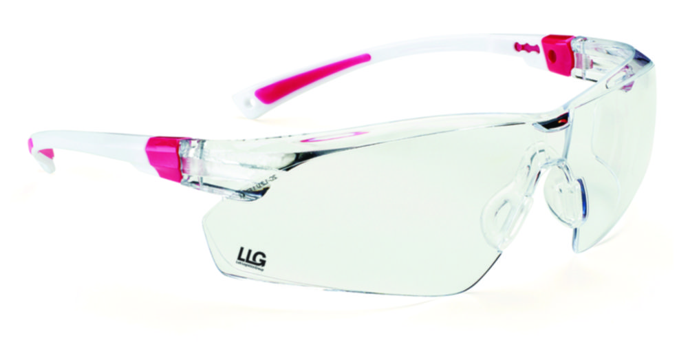 Sikkerhedsbrille, LLG LADY, hvidt/pink stel
