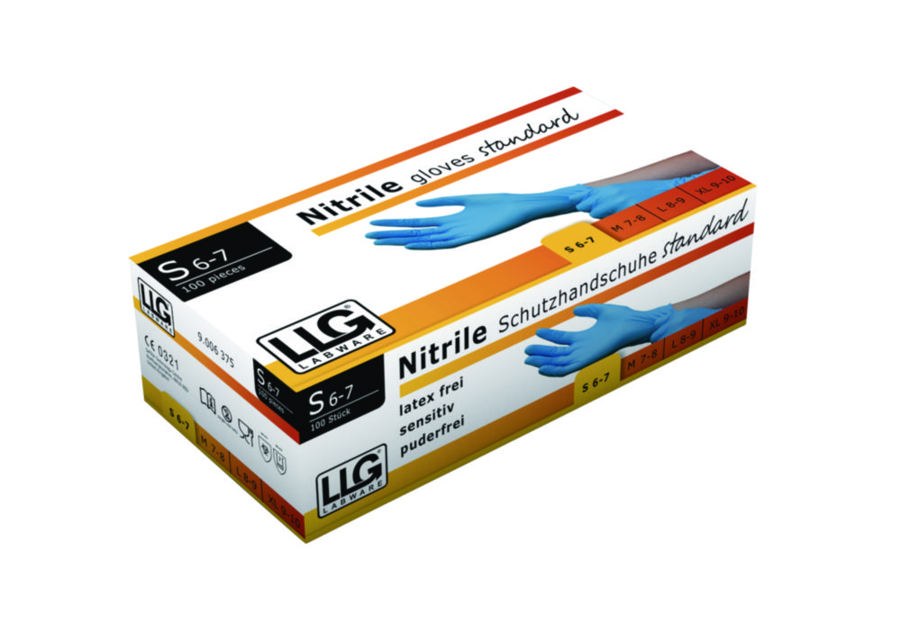 Nitrilhandsker, LLG Standard, str. M, blå