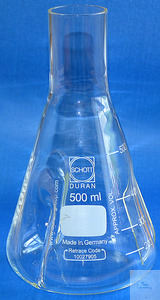 Kulturkolbe med 3 bafler, lige hals, 1000 ml
