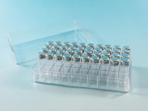 Æske, PP, til 50 præparatglas Ø12 x 35 mm