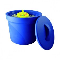 Isspand Magic Touch 2, rund, 4,0 ltr., m/låg, blå