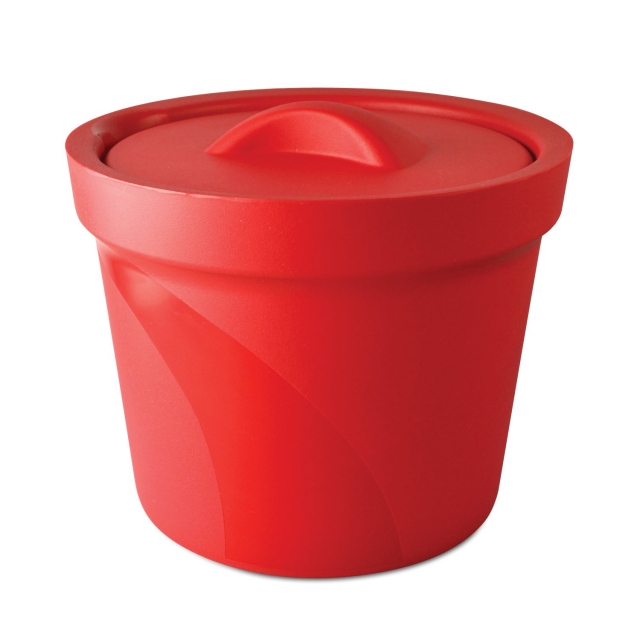 Isspand Magic Touch 2, rund, 4,0 ltr., m/låg, rød
