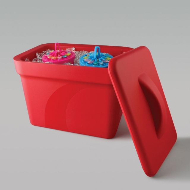 Midi isspand Magic Touch 2, 4,0 ltr. m/låg, rød