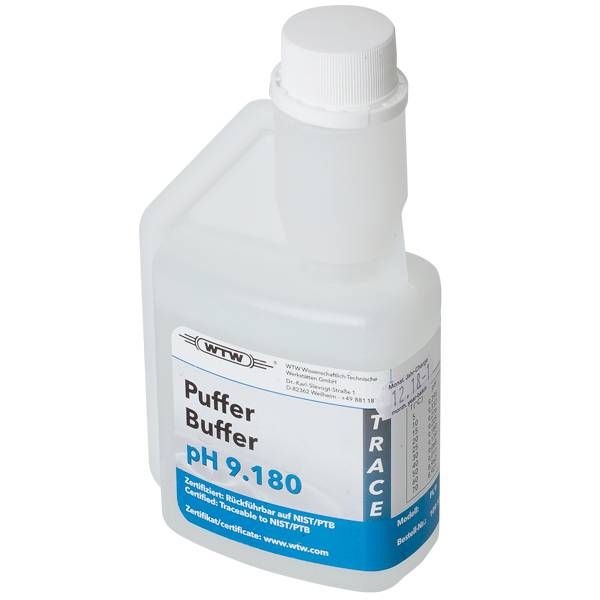 Buffer, certificeret, WTW, pH 9,180 ±0,02, NIST/DIN, 250 mL
