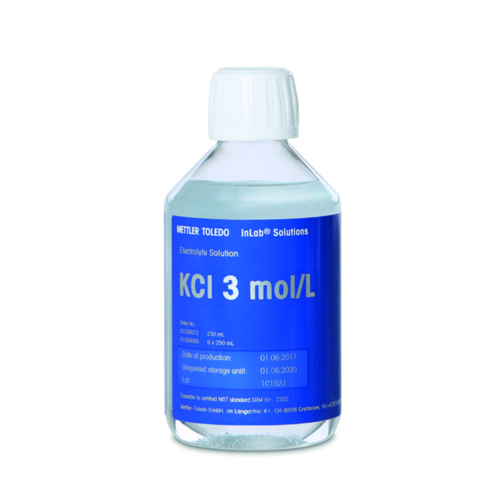 [9041874] Elektrolyt, Mettler-Toledo, KCl, 3M, 250 mL