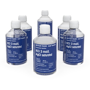 Elektrolyt, Mettler-Toledo, KCl, 3M, AgCl-mættet, 250 mL, 6 stk