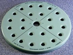 Ekssikkatorplade, emalje, nummereret, Ø230 mm