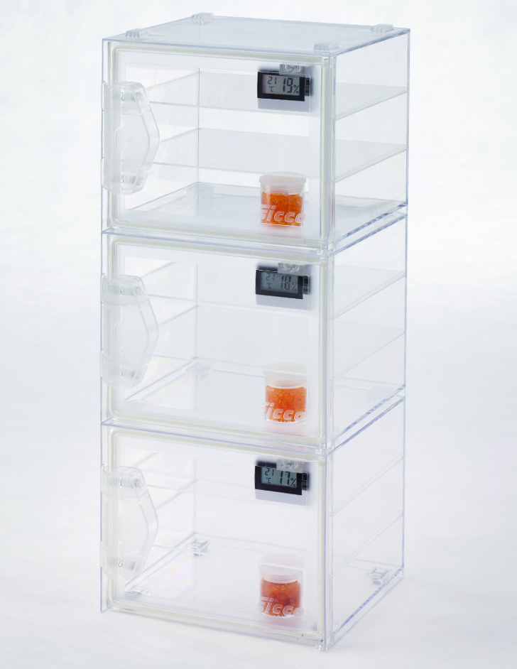 Ekssikkator, Sicco Mini 3 Premium, 221x214x540 mm, 3 x 6,2 liter