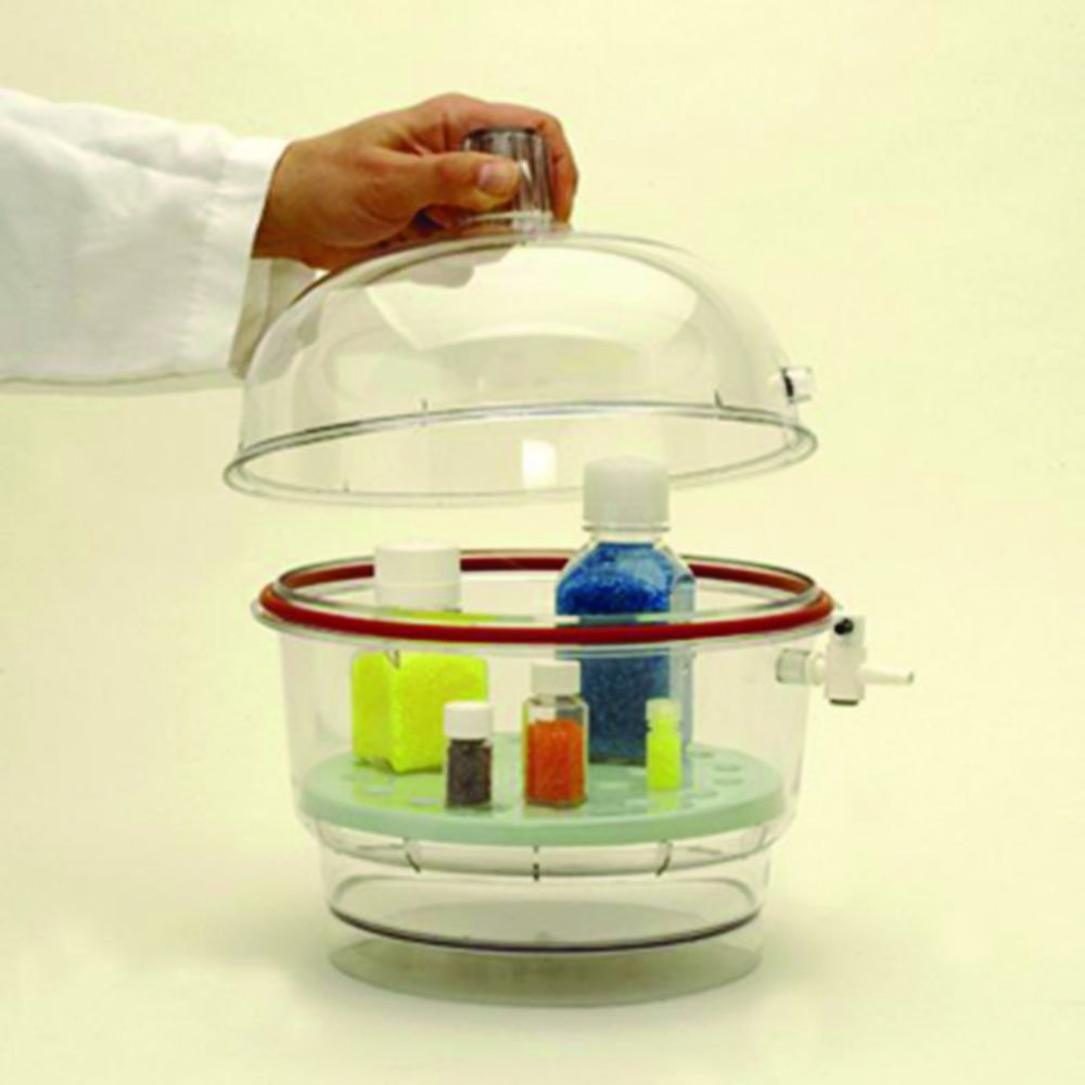 Ekssikkator, Nalgene 5311, PC, med stophane, Ø250 mm