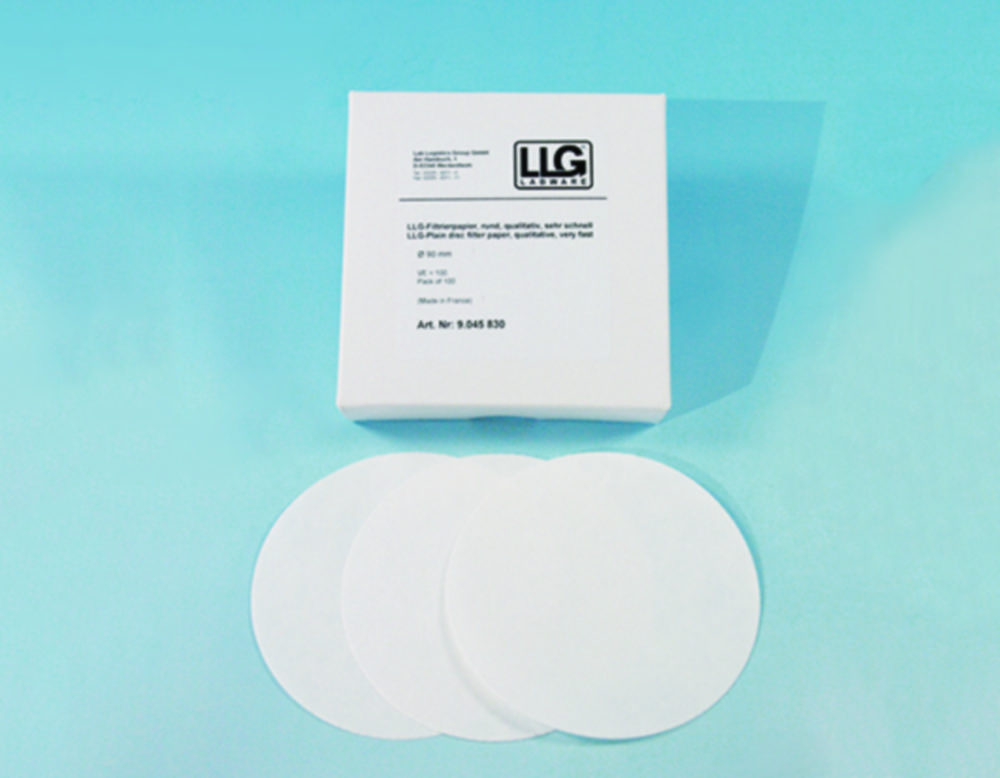 Rundfilter, LLG, kvalitativt, meget hurtigt, Ø90 mm, 15-20 µm, 100 stk